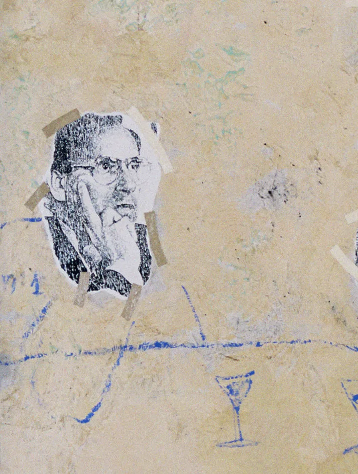 Detalle de la obra Última cena socialista de Guillermo Pérez 'Ullate'