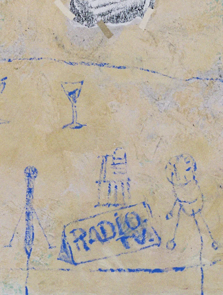 Detalle de la obra Última cena socialista de Guillermo Pérez 'Ullate'