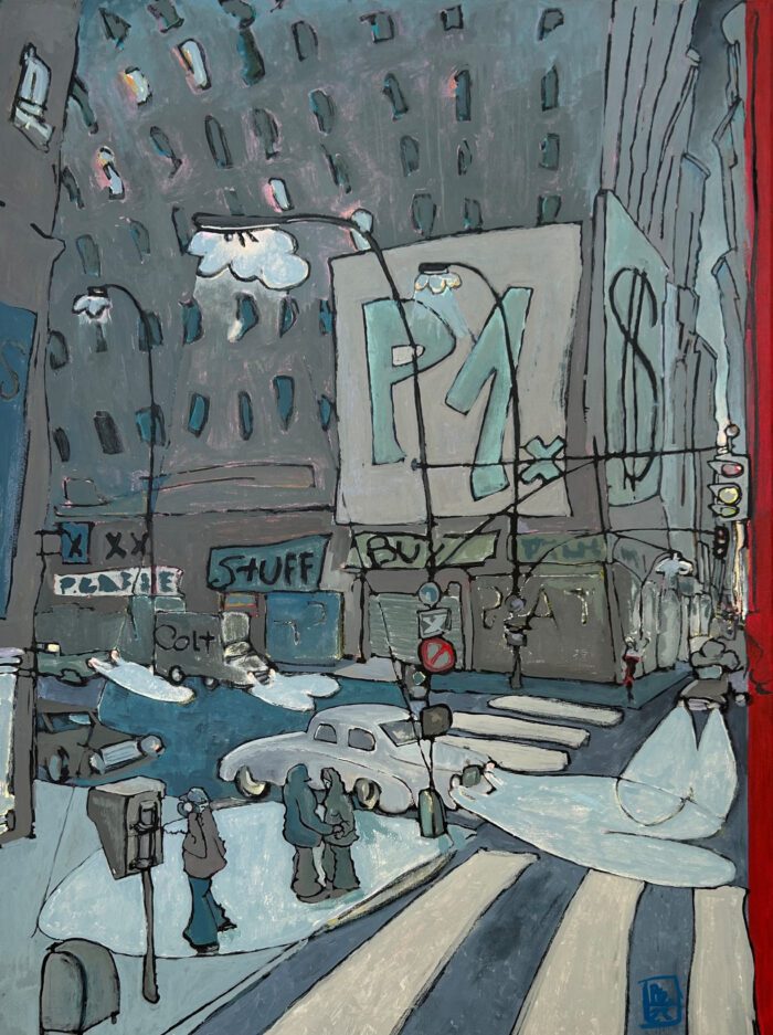 Obra en acrílico N.Y. de Pablo Ochoa de Olza