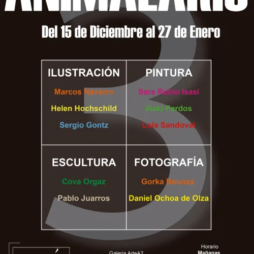 Exposición ANIMALARIO 15 diciembre 2023 - 27 enero 2024 en ArteA2